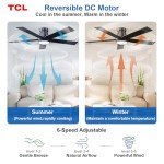 TCL 52" Black Ceiling Fan with Lights & Remote