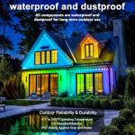 INZIDOL Permanent Outdoor Lights,200FT RGB Eave Light,IP67 Waterproof Lighting for House,Smart LED with App/Remote Control for Outdoor Decor,Garden Decor,Party,Holiday