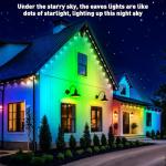 INZIDOL Permanent Outdoor Lights,200FT RGB Eave Light,IP67 Waterproof Lighting for House,Smart LED with App/Remote Control for Outdoor Decor,Garden Decor,Party,Holiday
