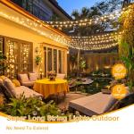 JMEXSUSS 1000 LED Christmas Outdoor String Lights Indoor with Remote 8 Modes Warm White Tree Lights Outdoor Plug in for Tree Room Yards Patio Wedding Outside Decorations