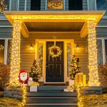 JMEXSUSS 1000 LED Christmas Outdoor String Lights Indoor with Remote 8 Modes Warm White Tree Lights Outdoor Plug in for Tree Room Yards Patio Wedding Outside Decorations