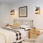 TIGKHAE Rustic Wall Light Fixtures Vintage Wall Sconces Sets of 2 Farmhouse Antique Wooden Lamp with Clear Glass Indoor Lighting Black Bedside Sconces Lighting for Bar Cafe Barn Stairs