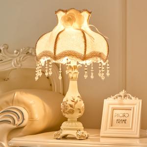Table Lamp Night Desk Light Tiffany Luxury Bedroom Bedside Decorative European Mediterranean Warm Living Room Study