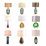 E27 Postmodern Luxury Glass Table Lamp Designer Simple and Creative Bedroom Bedside Lamp Model Room Living Room Hotel Art