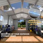 Metal Shed 10x12x7 FT, Sheds Outdoor Storage with Reinforcement, Natural Lighting Tool Sheds with Translucent Roof Panels, Windo