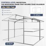Metal Shed 10x12x7 FT, Sheds Outdoor Storage with Reinforcement, Natural Lighting Tool Sheds with Translucent Roof Panels, Windo
