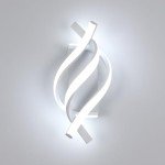 DAXGD Modern LED Wall Sconce 21W Indoor Wall Sconces Light Cool White 6500K Spiral Design Wall Mounted LED Lamp for Bedroom Stairwells Living Room Hallway Office (White, 6500K)