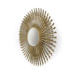 Light luxury creative high-end pure copper living room wall decorative mirror designer villa luxury home art entrance mirror