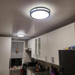 Kalium LED Ceiling Light with Remote 13 Inch Flush Mount Ceiling Light Fixture, 24W 3000K-6000K Adjustable Color Temperature, Dimmable Lighting Fixtures for Kitchen Bedroom Hardwired Installation