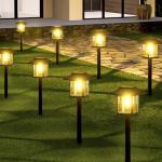 16-Pack Solar Lights Outdoor (Extra-Bright & Smart Auto On/Off), Solar Powered Garden Lights, Waterproof Solar Pathway Lights for Landscape, Path, Yard, Patio, Driveway, Walkway Decor (Warm White)