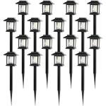 16-Pack Solar Lights Outdoor (Extra-Bright & Smart Auto On/Off), Solar Powered Garden Lights, Waterproof Solar Pathway Lights for Landscape, Path, Yard, Patio, Driveway, Walkway Decor (Warm White)