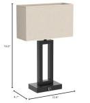 Seealle Bedroom Lamps for Night Stands - Touch Control, 3 Way Dimmable, USB C+A Charging, LED Bulbs, Easy Assembly