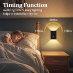 Battery-Operated Motion Sensor Wall Light: 5000mAh Rechargeable Wall Sconce Set of 2 Motion Sensored Closet Light Magnetic Stair Lights Indoor Wireless Wall Sconces Night Light for Bedroom Hallway