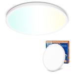 Allsmartlife LED Flush Mount Ceiling Light Fixture 1-Pack, 18 inch 36W 4650lm Flat Ceiling Light, 3000K/4000K/6500K, Round Ceiling Light Fixture for Bedroom, Living Room, Kitchen