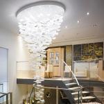 LED Chandelier Large Customization Hotel Lobby Long Stair Luxury Glass Crystal High Ceiling Pendant Light