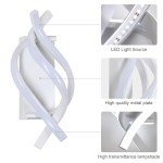 DAXGD Modern LED Wall Sconce 21W Indoor Wall Sconces Light Cool White 6500K Spiral Design Wall Mounted LED Lamp for Bedroom Stairwells Living Room Hallway Office (White, 6500K)