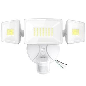Onforu 75W LED Flood Light Motion Sensor Outdoor, 7000lm Dusk to Dawn Flood Light, Security Light with Three Head, IP65 Waterproof Exterior Floodlight, 6500k Wall Light for Entryway Stairs Yard Garage