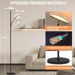 marctronic Floor Lamps for Living Room, 44W/4500LM Super Bright 2 in 1 LED Floor Lamp with Remote, Stepless Dimmable, 69" Tall Standing Floor Lamp with Bendable Reading Light for Bedroom Office