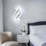DAXGD Modern LED Wall Sconce 21W Indoor Wall Sconces Light Cool White 6500K Spiral Design Wall Mounted LED Lamp for Bedroom Stairwells Living Room Hallway Office (White, 6500K)