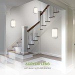 ASD LED Indoor Wall Mount Light Fixture - 10 Inch Modern Interior Brushed Nickel Wall Sconce Lighting - 3000K 4000K 5000K Adjustable - Half Cylinder Hallway Light Fixture - ETL & Energy Star 2 Pack