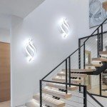 DAXGD Modern LED Wall Sconce 21W Indoor Wall Sconces Light Cool White 6500K Spiral Design Wall Mounted LED Lamp for Bedroom Stairwells Living Room Hallway Office (White, 6500K)