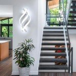 DAXGD Modern LED Wall Sconce 21W Indoor Wall Sconces Light Cool White 6500K Spiral Design Wall Mounted LED Lamp for Bedroom Stairwells Living Room Hallway Office (White, 6500K)