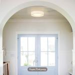 HILUXIA Modern Linen LED 13 Inch Ceiling Light Fixture with 24W 5CCT, Flush Mount Low Profile Room Lamp, Dimmable Minimalist Lighting for Bedroom, Kitchen, Hallway, Closet, Entryway