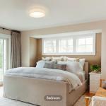 HILUXIA Modern Linen LED 13 Inch Ceiling Light Fixture with 24W 5CCT, Flush Mount Low Profile Room Lamp, Dimmable Minimalist Lighting for Bedroom, Kitchen, Hallway, Closet, Entryway