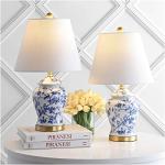 JONATHAN Y JYL3005A-SET2 Set of 2 Table Lamps Penelope 22" Chinoiserie Classic,Cottage,Traditional,for Bedroom, Living Room, Office, College Dorm, Coffee Table, Bookcase, Blue/White