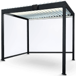Motorized Waterproof Outdoor Pergola Garden Pergola Aluminium OutdoorDimmable Lighting Modern Bioclimatic Sunshade Pergola