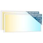 Sunco 2x4 LED Flat Panel Light Drop Ceiling Office Fixture, 7700 LM, Selectable Features, 40W/50W/60W, 4000K/5000K/6000K, Dimmable (0-10V), Dustproof ETL 2 Pack