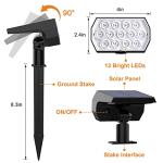 Solar Spot Lights Outdoor Color Changing,[7 Modes/4 Pack] Christmas IP65 Waterproof Landscape Spotlights, Dusk to Dawn Solar Powered Security Light for Patio Gate Walkway Pool Garden Yard Driveway