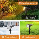 Solar Spot Lights Outdoor Color Changing,[7 Modes/4 Pack] Christmas IP65 Waterproof Landscape Spotlights, Dusk to Dawn Solar Powered Security Light for Patio Gate Walkway Pool Garden Yard Driveway