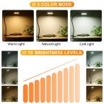 48 LEDs Desk Lamp Clip USB Book Light Bedside 360° Flexible Eye Protection Gooseneck Reading Light Brightness Adjustable 3 Leve