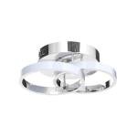 CANEOE Round Modern Led Ceiling Light Fixtures, 6000K Cool White Hallway Light Fixtures Ceiling, Bathroom Close to Ceiling Lights for Corridor Stair Aisle Lamps (Chrome, 1 Pack)