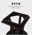 Ziguang sandalwood round dining table combination bright lamp hanging chair new Chinese mahogany dining table