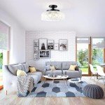 Lamomo 3-Bulb Semi Flush Mount Ceiling Light