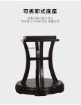 Ziguang sandalwood round dining table combination bright lamp hanging chair new Chinese mahogany dining table