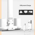 Folding LED Touch Dimming Table Lamp Reading Eye Protection Double Head Desk Lamp With Time Date Bedside USB Charge Night Light