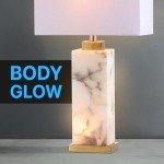 JONATHAN Y JYL6201A Elizabeth 27.5" Alabaster LED Table Lamp Coastal Contemporary Bedside Desk Nightstand Lamp for Bedroom Living Room Office College Bookcase LED Bulb Included, White/Gold Leaf