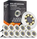 INCX Solar Lights Outdoor Waterproof,12 Pack Solar Lights for Outside, Solar Garden Lights Landscape Lighting for Patio Pathway Lawn Yard Deck Driveway Walkway, Warm White