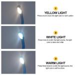 USB Mini LED Book Night 3 Light Color Adjustable Brightness Clip-On Study Reading Lamp Rechargeable for Travel Bedroom Reading