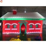 Fast Air Shipping 6x4m LED Lighting Inflatable Christmas House with Door Windows Inflatable Santa Grotto Lawn Tent