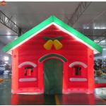 Fast Air Shipping 6x4m LED Lighting Inflatable Christmas House with Door Windows Inflatable Santa Grotto Lawn Tent