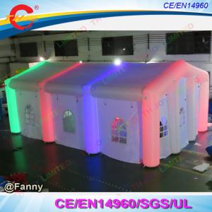 Inflatable White Wedding Tent With LED Light Outdoor Inflatable Event Tent Marquee Portable Inflated Church for Wedding Party