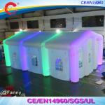 Inflatable White Wedding Tent With LED Light Outdoor Inflatable Event Tent Marquee Portable Inflated Church for Wedding Party