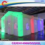 Inflatable White Wedding Tent With LED Light Outdoor Inflatable Event Tent Marquee Portable Inflated Church for Wedding Party