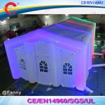 Inflatable White Wedding Tent With LED Light Outdoor Inflatable Event Tent Marquee Portable Inflated Church for Wedding Party