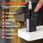 Twinkle Star 300 LED Window Fairy Curtain String Lights, 8 Modes Fairy Lights for Bedroom Wedding Party Home Garden Outdoor Indoor Wall Decorations, Warm White, 2 Pack