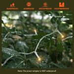 Twinkle Star 300 LED Window Fairy Curtain String Lights, 8 Modes Fairy Lights for Bedroom Wedding Party Home Garden Outdoor Indoor Wall Decorations, Warm White, 2 Pack